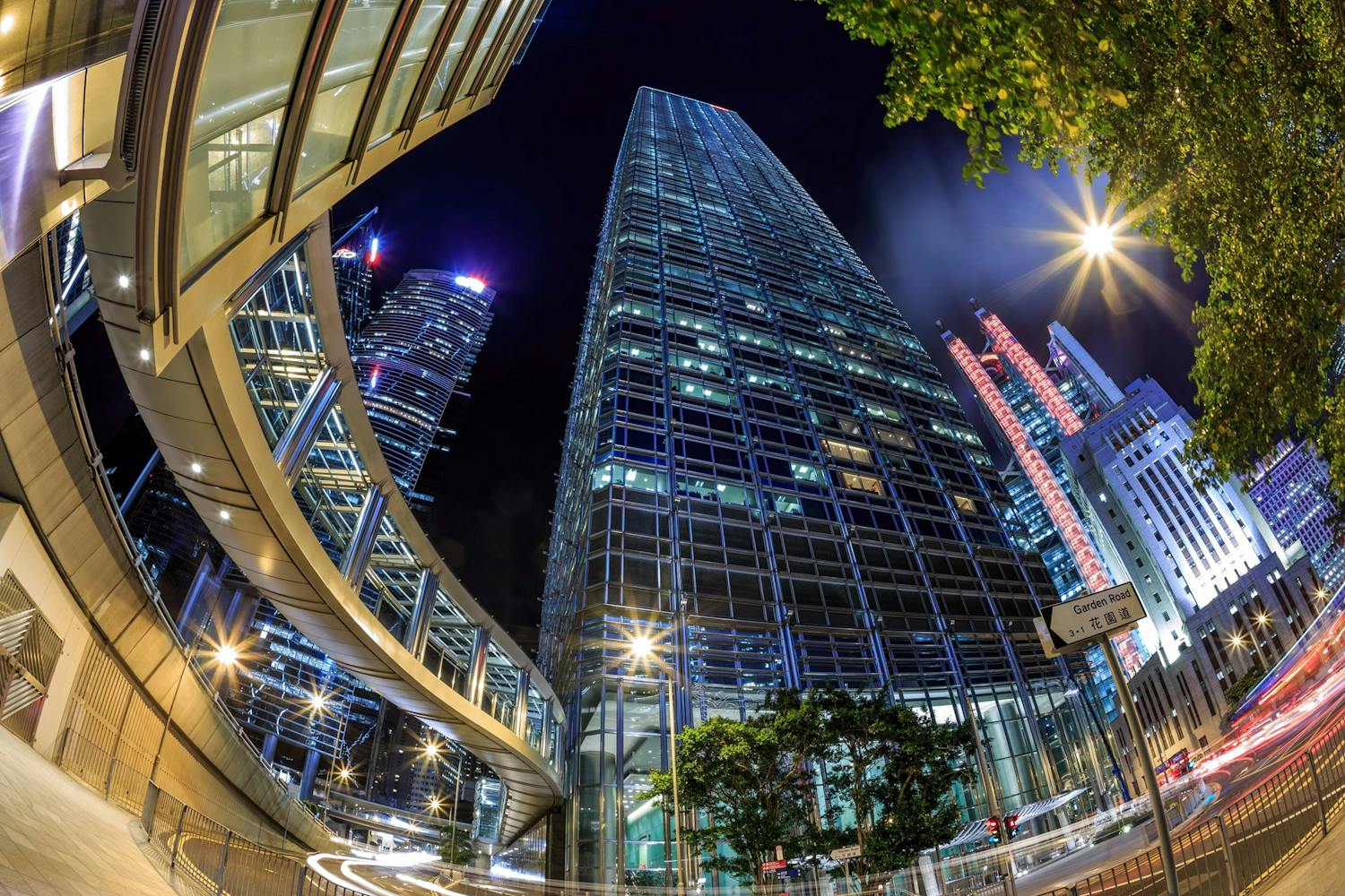 Arkitekturbilde tatt med fiskeøye